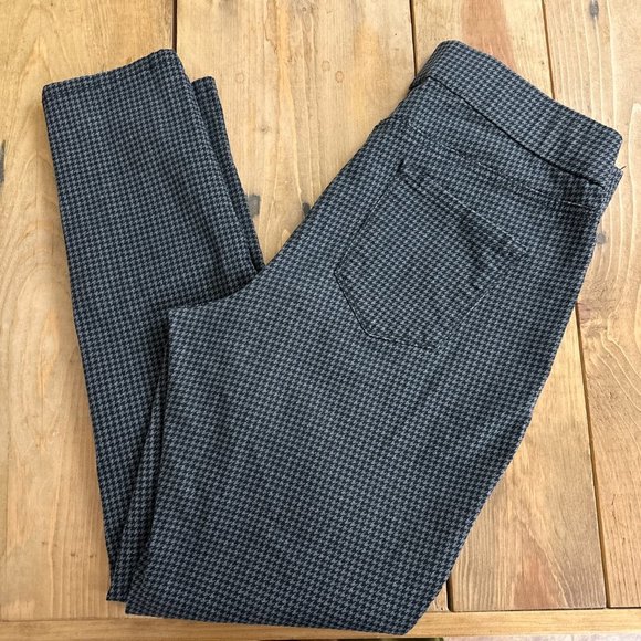 Nine West Jeans Houndstooth Leggings Gray Black Heidi Pull-On Skinny 10‎ - Picture 1 of 6